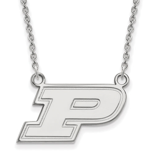 SS Purdue Small Letter P Pendant w/Necklace