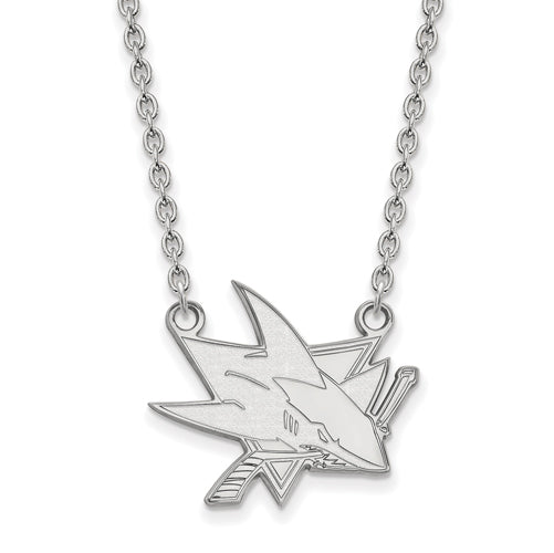 SS NHL San Jose Sharks Large Pendant w/Necklace