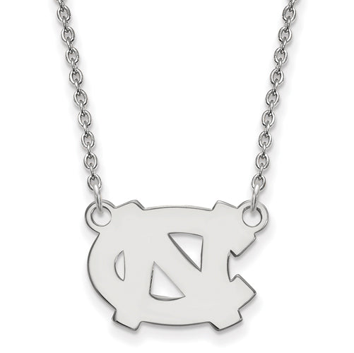 14kw University of North Carolina Small NC Logo Pendant w/Necklace