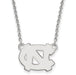 SS University of North Carolina Small NC Logo Pendant w/Necklace