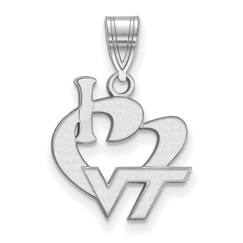 SS Virginia Tech Large I Love VT Logo Pendant