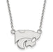 14kw Kansas State University Small Wildcat Pendant w/Necklace