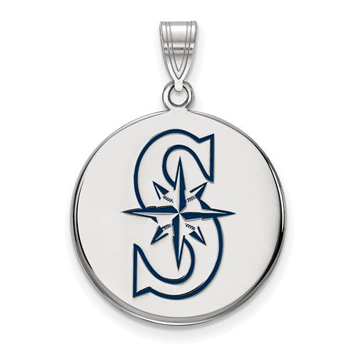 SS MLB  Seattle Mariners Large Enamel Disc Pendant