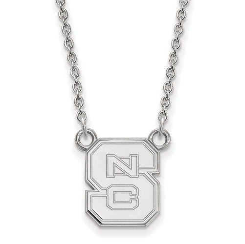 14kw North Carolina State University Small Pendant w/Necklace