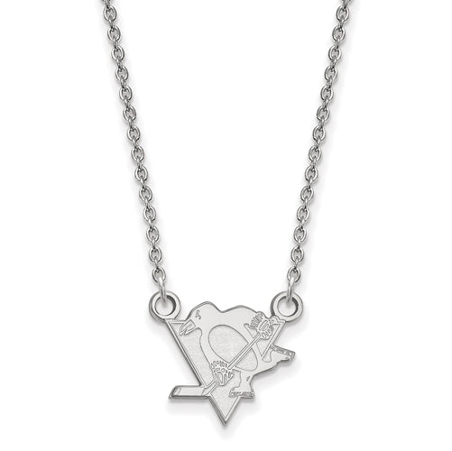 14kw NHL Pittsburgh Penguins Small Pendant w/Necklace