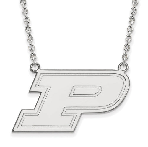 SS Purdue Large Letter P Pendant w/Necklace