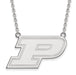 SS Purdue Large Letter P Pendant w/Necklace