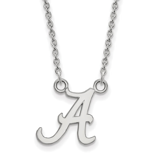 14kw University of Alabama Small A Pendant w/Necklace