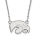 10kw University of Iowa Small Hawkeye Pendant w/Necklace