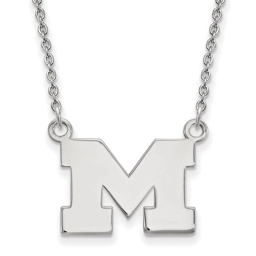 14kw University of Michigan Small Logo Pendant w/Necklace