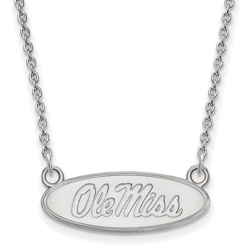 SS University  of Mississippi Small Oval Ole Miss Necklace