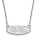 14kw U of Miss Small Oval Ole Miss Pendant w/Necklace