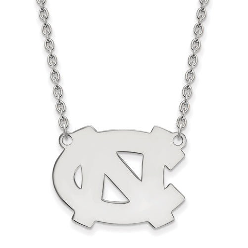 SS University of North Carolina Large NC Logo Pendant w/Necklace