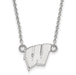 10kw University of Wisconsin Small Badgers Pendant w/Necklace