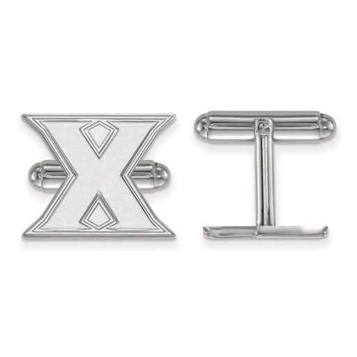 Sterling Silver Rh-plated LogoArt Xavier University Cuff Link