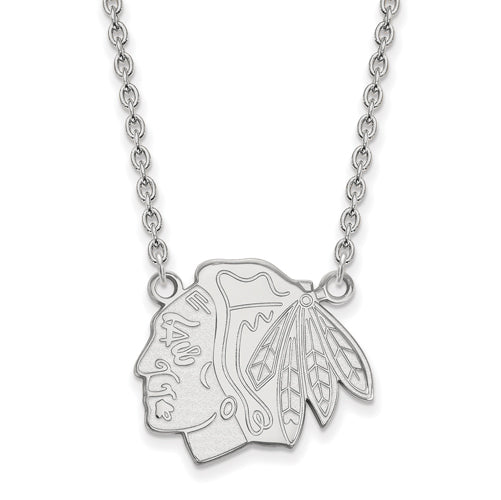 SS NHL Chicago Blackhawks Large Logo Pendant w/Necklace