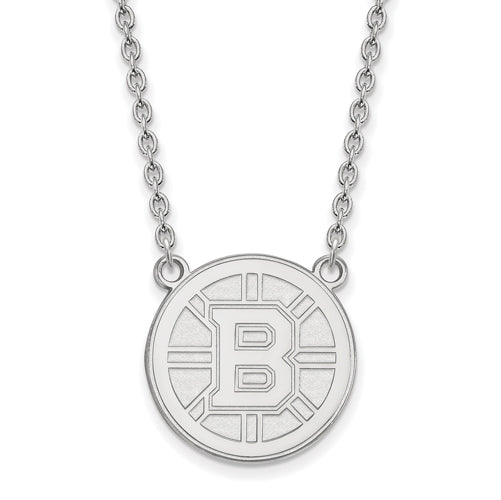 SS NHL Boston Bruins Large Logo Pendant w/Necklace