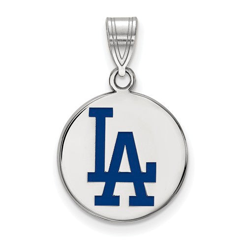 SS MLB  Los Angeles Dodgers Medium Enamel Disc Pendant