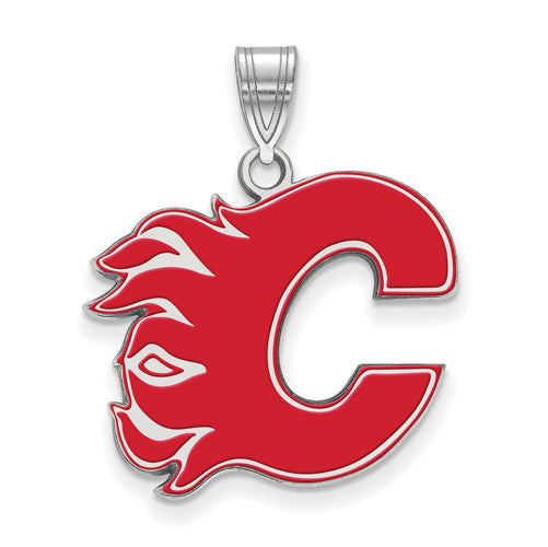 SS NHL Calgary Flames Large Enamel Pendant