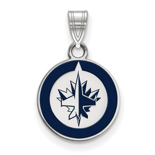 SS NHL Winnipeg Jets Small Enamel Pendant