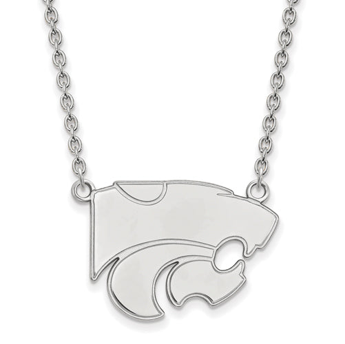 14kw Kansas State University Large Wildcat Pendant w/Necklace