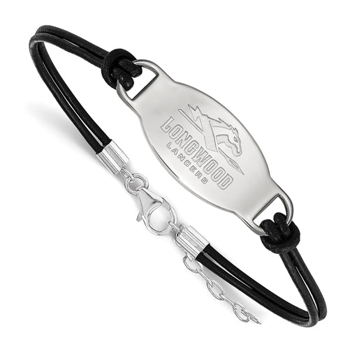 SS Longwood University Center Plate Leather Lancers Bracelet