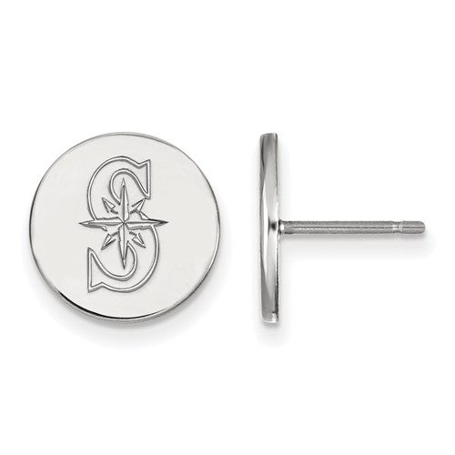 SS MLB  Seattle Mariners Small Disc Earrings