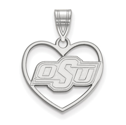 SS Oklahoma State University Pendant in Heart