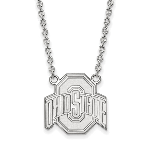 SS Ohio State U Large Buckeyes Logo Pendant w/Necklace