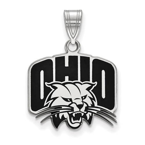SS Ohio University Medium Enamel Logo Pendant