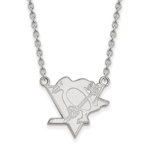 SS NHL Pittsburgh Penguins Large Pendant w/Necklace