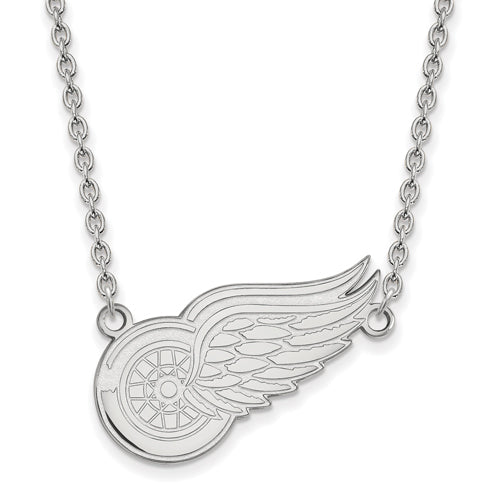 SS NHL Detroit Red Wings Large Pendant w/Necklace