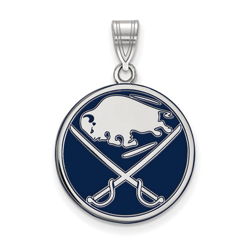 SS NHL Buffalo Sabres Large Enamel Pendant