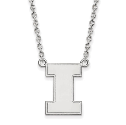 10kw University of Illinois Large I Pendant w/Necklace