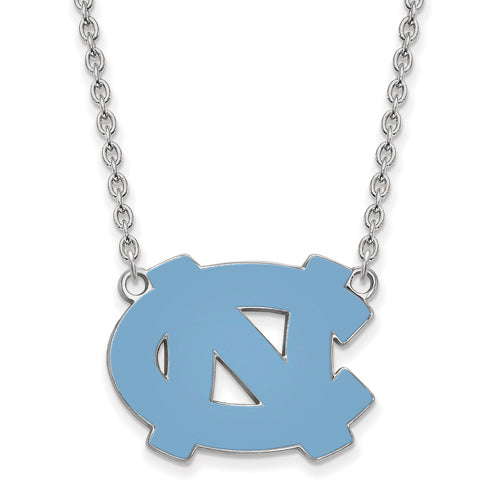 SS University of North Carolina N-C Enameled Large 18 inch Necklace