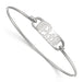 SS University of Pittsburgh Small Ctr Wire Bangle-7