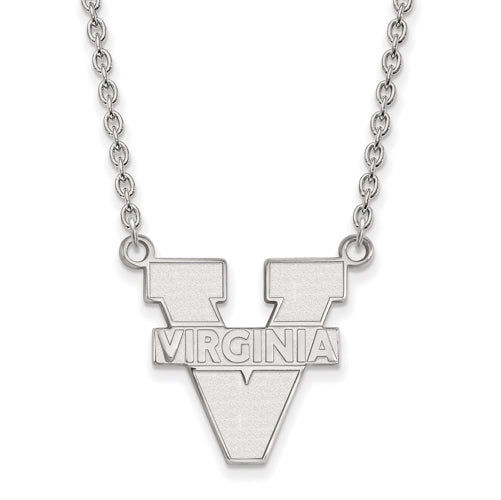 14kw University of Virginia Large Text Logo Pendant w/Necklace
