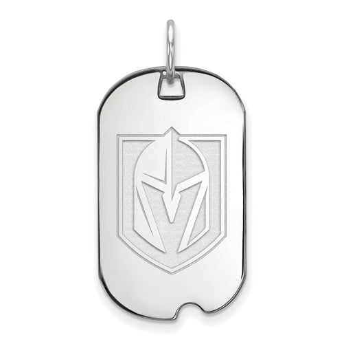 Sterling Silver Vegas Golden Knights Small Dog Tag