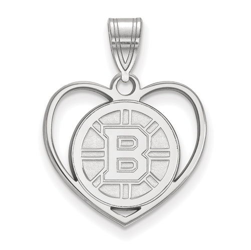 SS NHL Boston Bruins Pendant in Heart