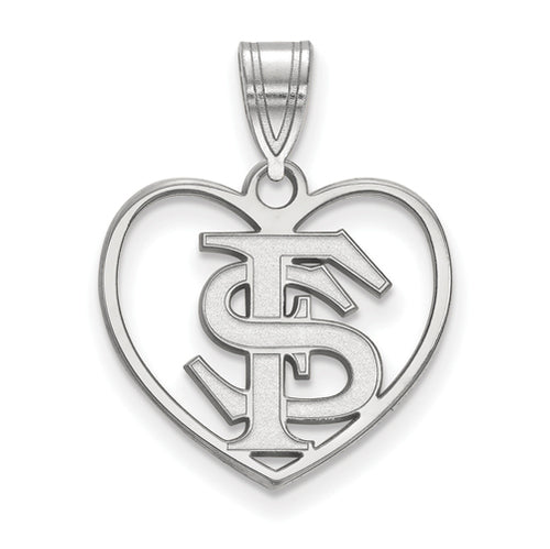 SS Florida State University FS Pendant in Heart