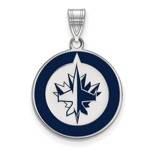 SS NHL Winnipeg Jets Large Enamel Pendant