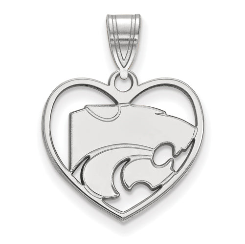 SS Kansas State University Pendant in Heart