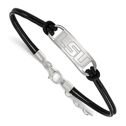 SS Louisiana State University Small Center Leather Bracelet