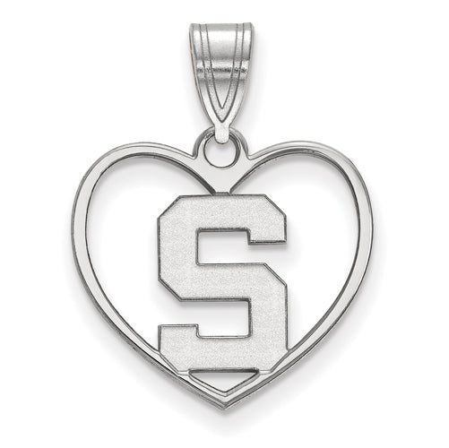 SS Michigan State University Pendant in Heart