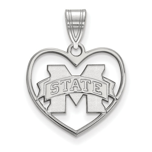 SS Mississippi State University Pendant in Heart
