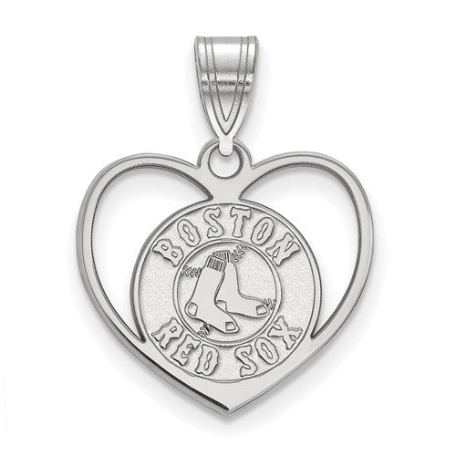 SS MLB  Boston Red Sox Pendant in Heart