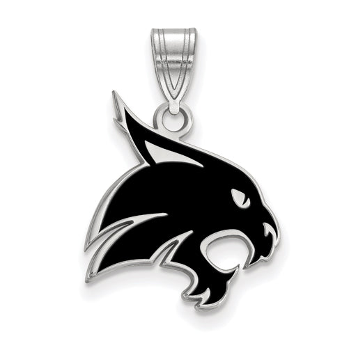 SS Texas State University Large Enamel Bobcat Pendant