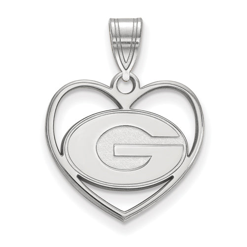 SS University of Georgia Pendant in Heart