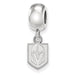 Sterling S. Rh-plated LogoArt Vegas Golden Knights Bead Charm XS Dangle