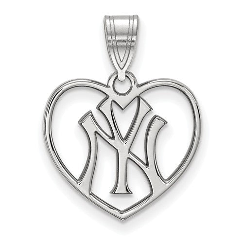 SS MLB  New York Yankees NY Pendant in Heart